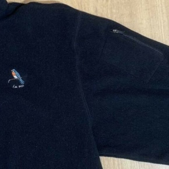 Peter Millar Golf 1/4 Zip Fleece Pullover Womens Medium Pockets Black Bird 1929 - Picture 3 of 7